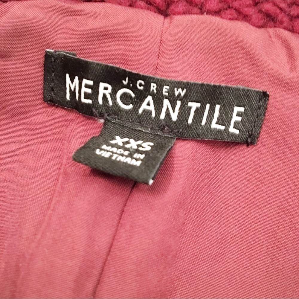 NWOT J Crew Maroon Sherpa Vest - Picture 5 of 8